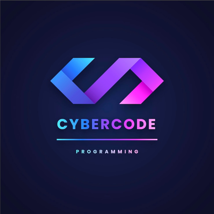Kostenlose Vektor code logo vorlage farbverlauf design