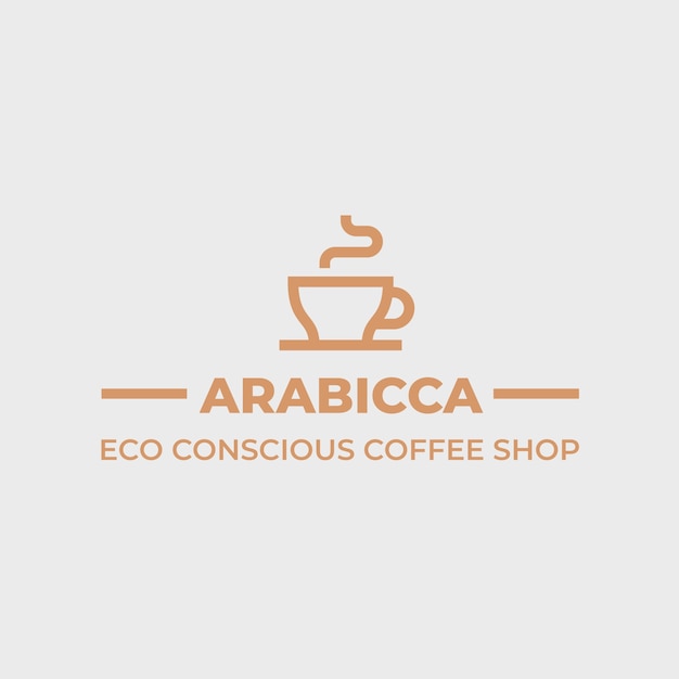 Kostenloser Vektor coffee shop logo-vorlage
