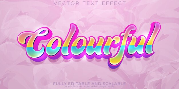 Colourfultext-Effekt bearbeitbarer Reinbow- und Style-Textstil