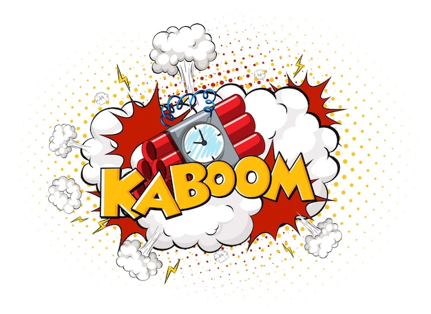 Comic-Sprechblase mit Kaboom-Text