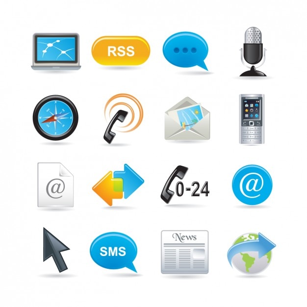 Kostenloser Vektor communication icon set