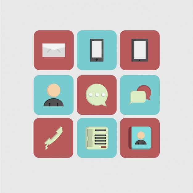 Kostenloser Vektor communication icons pack