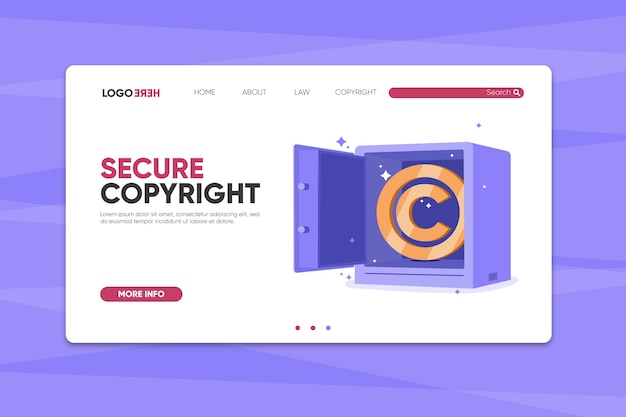 Copyright-landingpage mit safe