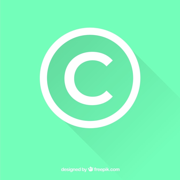 Copyright-symbol in flacher art