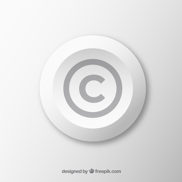 Copyright-symbol in flacher art