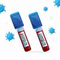 Kostenloser Vektor coronavirus-bluttest