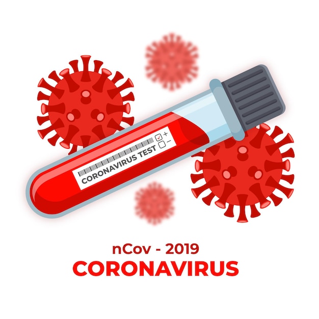 Kostenloser Vektor coronavirus-bluttest