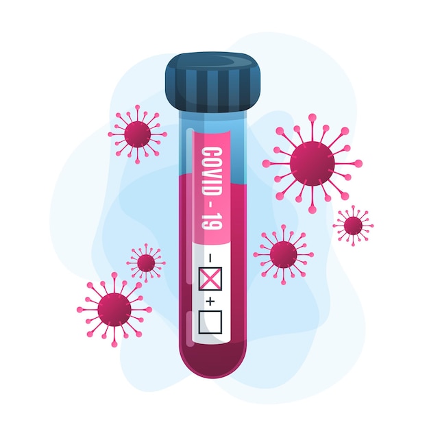 Kostenloser Vektor coronavirus-bluttestkonzept