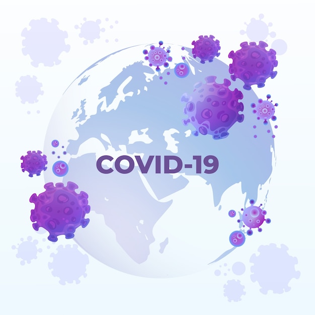 Kostenloser Vektor coronavirus covid-19 globus