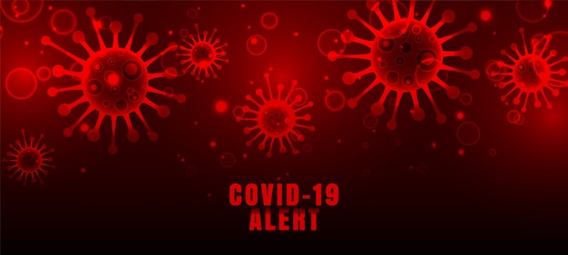 Coronavirus covid-19 Pandemie Ausbruch rote Viren Hintergrund
