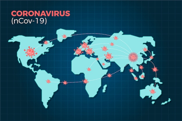 Coronavirus ncov-19 verbreitet sich auf der ganzen Welt