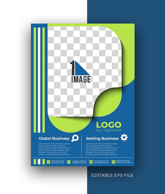 Kostenloser Vektor corporate business a4 flyer poster broschüre design-vorlage