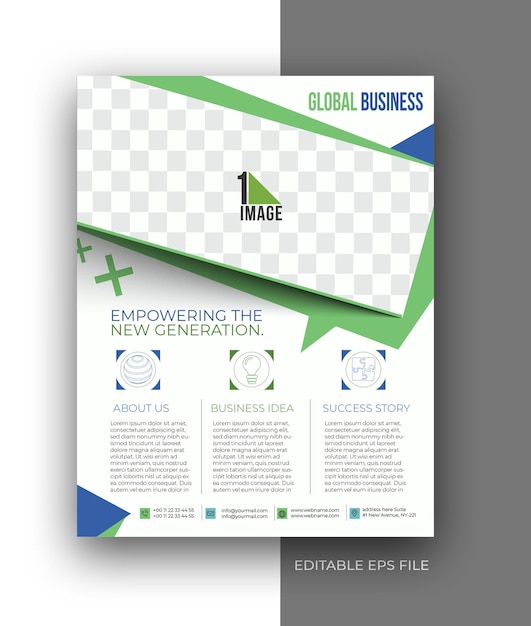 Corporate business a4 flyer poster broschüre design-vorlage