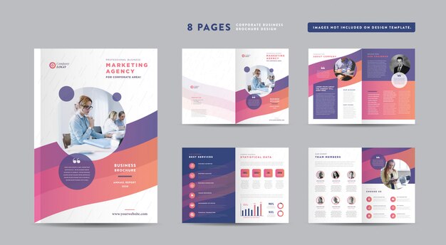 Broschure Template Design Kostenlose Vektor