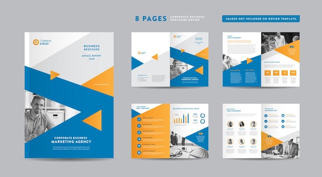 Corporate business broschürendesign oder geschäftsbericht und firmenprofil oder broschüre und katalog