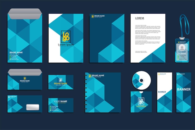 Kostenloser Vektor corporate identity business-set-design