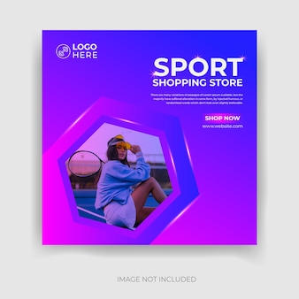 Corporate identity vorlagen sport social media banner briefkopf designvorlage