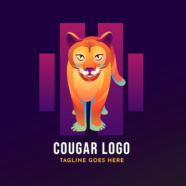 Kostenloser Vektor cougar-branding-logo-vorlage