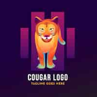 Kostenloser Vektor cougar-branding-logo-vorlage