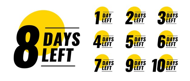 Countdown-Timer-Banner für flache Tage übrig