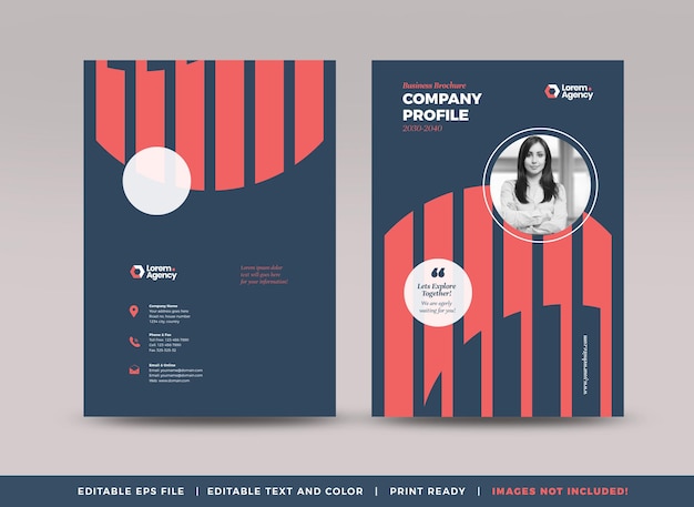 Cover-design der business-broschüre oder cover des geschäftsberichts und des firmenprofils oder cover der broschüre