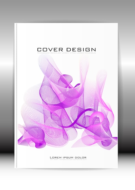 Kostenloser Vektor cover mit lila design