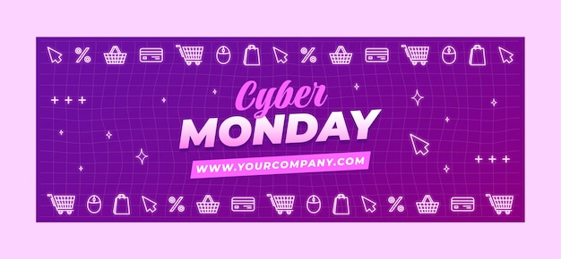 Cover-Vorlage für Cyber-Monday-Verkäufe in sozialen Medien