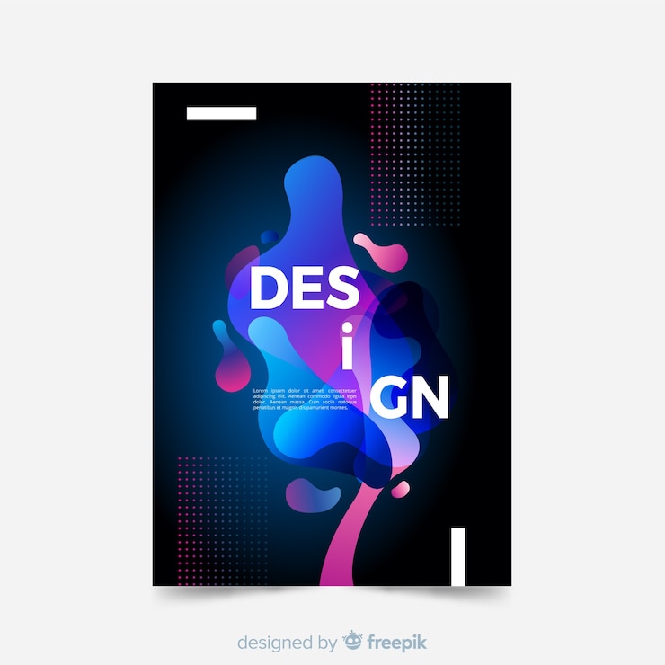 Kostenlose Vektor cover-vorlage mit abstrakten design
