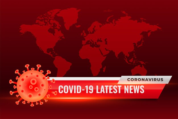 Covid19 Coronavirus neuesten Nachrichten aktualisiert roten Hintergrund