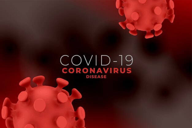 Covid19 Coronavirus-Pandemie-Hintergrund mit Viruszelle