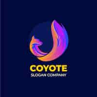 Kostenloser Vektor coyote-branding-logo-vorlage