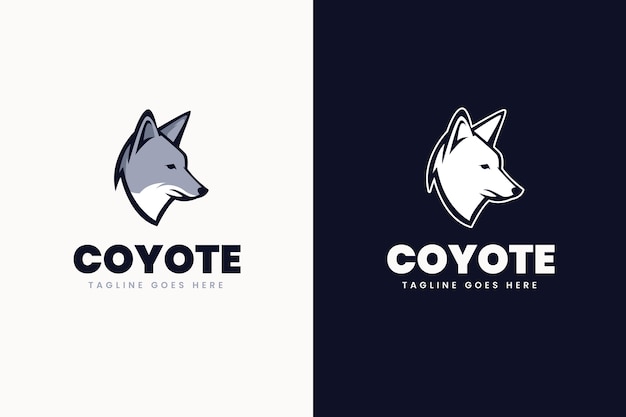 Kostenloser Vektor coyote-branding-logo-vorlage