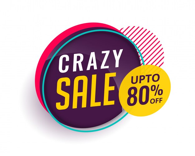 Crazy Sale moderne Banner