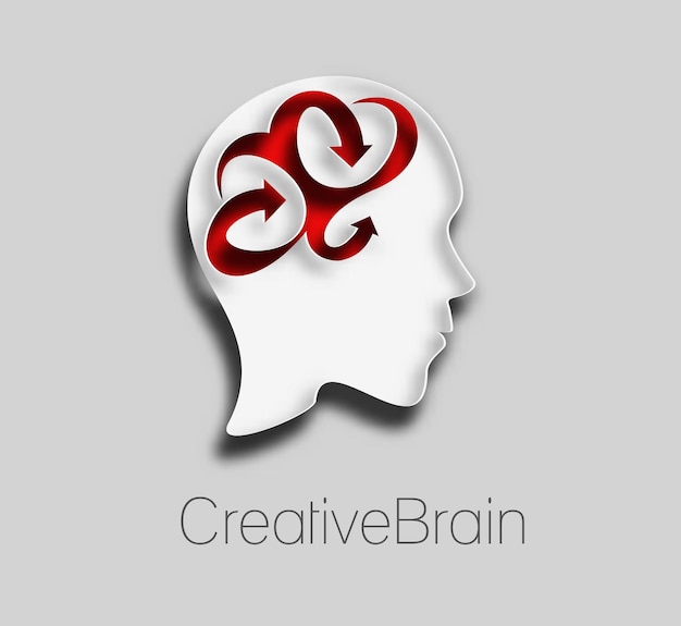 Kostenloser Vektor creative brain logo branding identity corporate logo design vektor