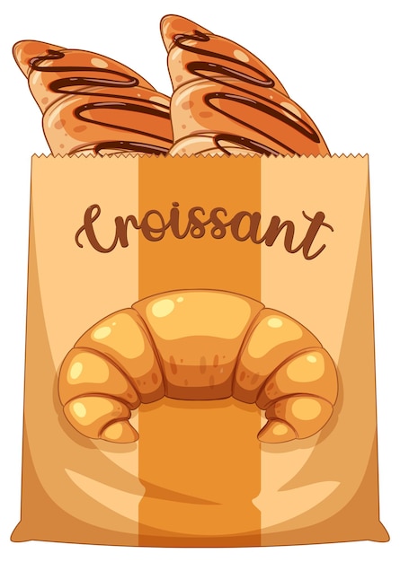 Croissantbrot in papiertüte