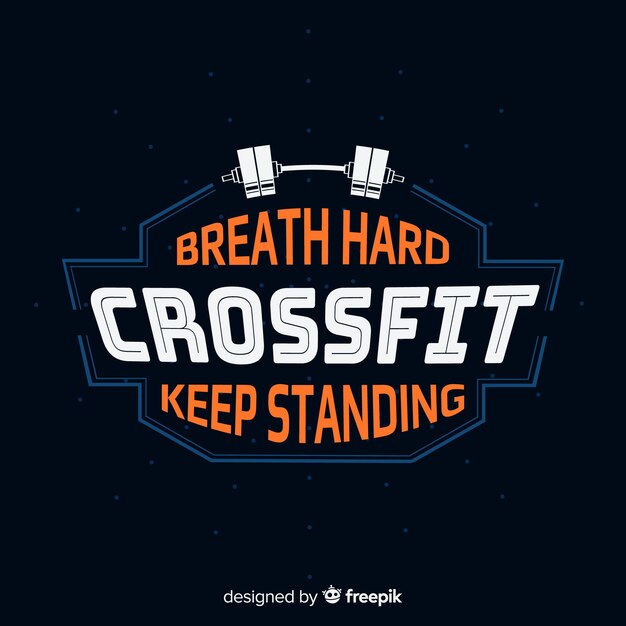 Crossfit-Emblem mit Motivsatz
