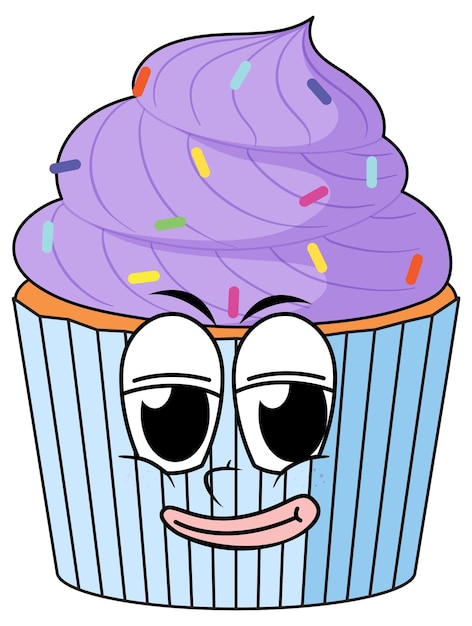Cupcake mit lila Sahne