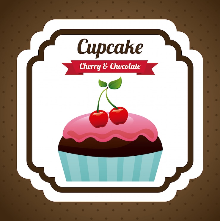 Kostenlose Vektor cupcake