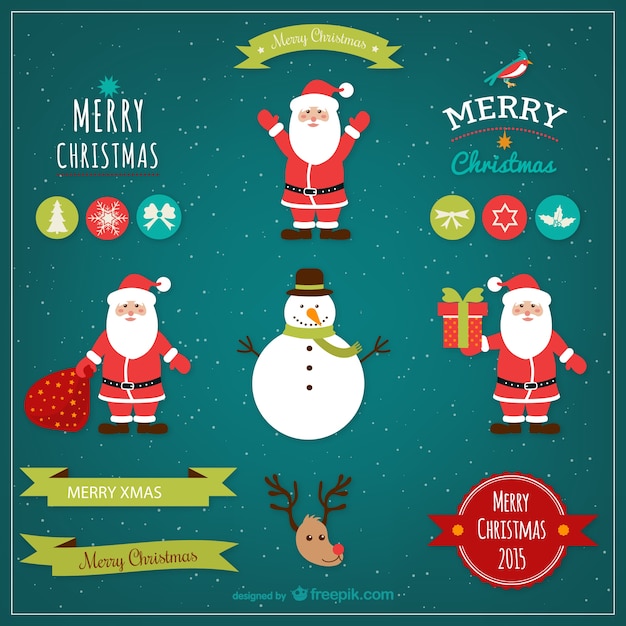 Cute christmas design-elemente