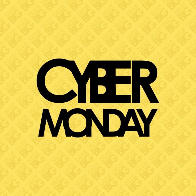 Cyber ​​monday gelb-muster-hintergrund