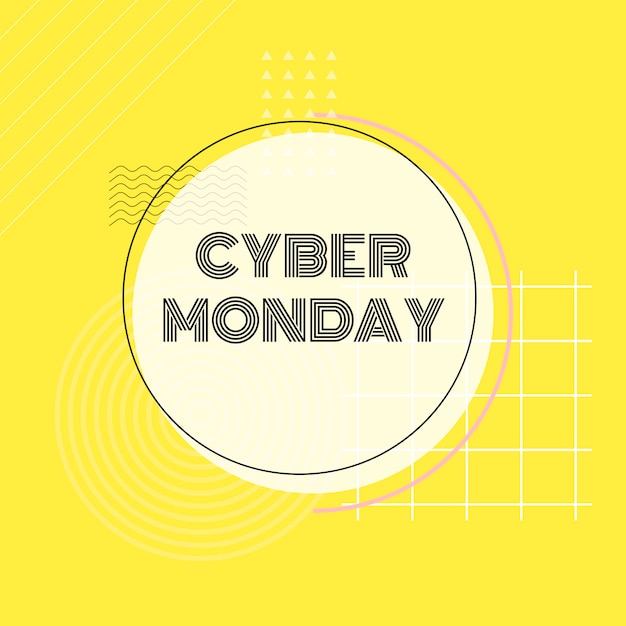 Cyber ​​monday online-einkaufsförderungsvektor