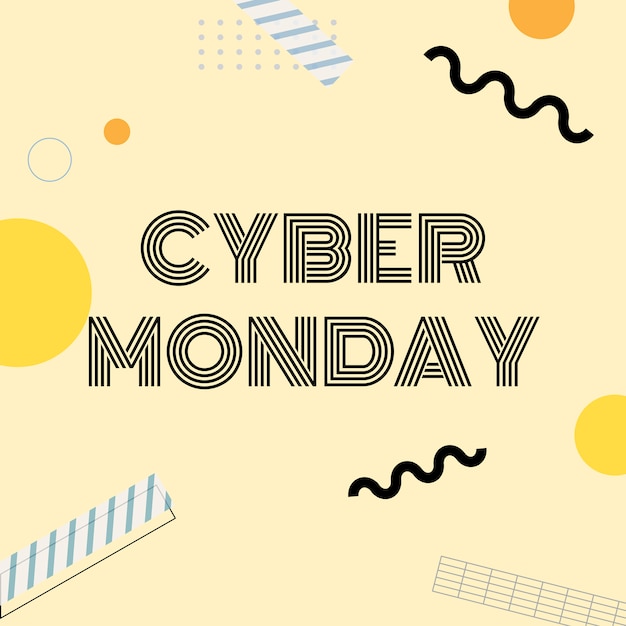 Cyber ​​monday online-einkaufsförderungsvektor