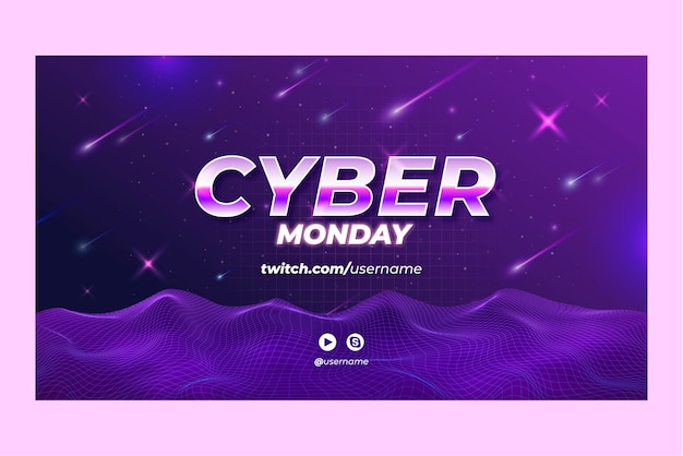 Cyber monday twitch-hintergrund