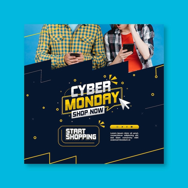 Cyber montag flyer platz