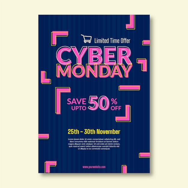 Cyber montag flyer vorlage