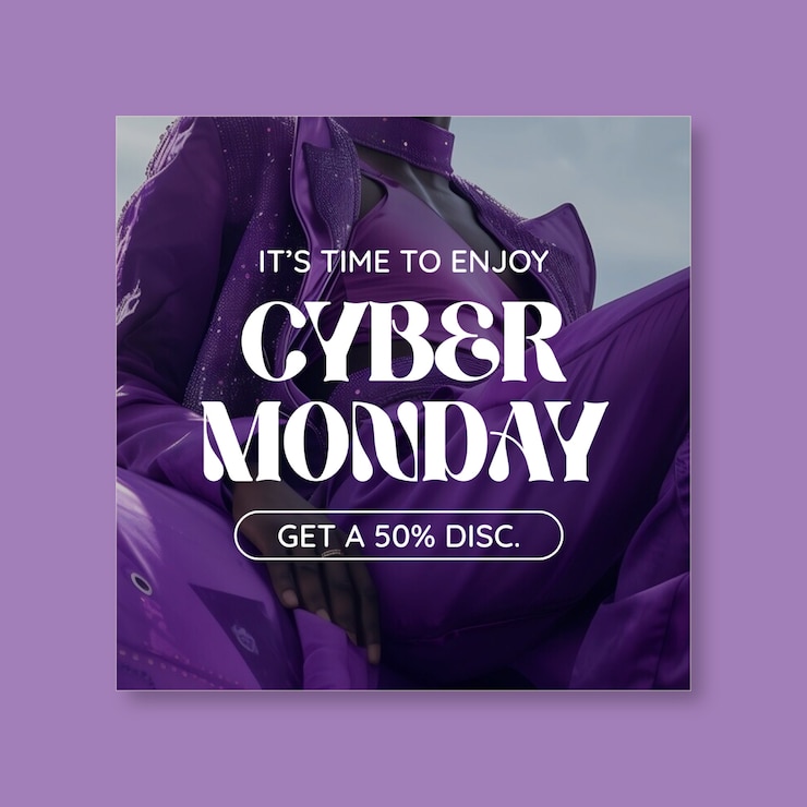 Kostenlose Vektor cyber montag instagram-post-vorlage-design