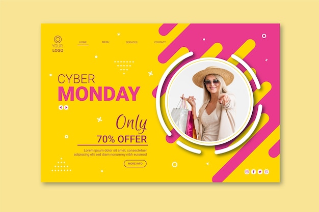 Cyber montag landing page vorlage