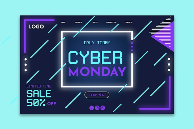 Cyber montag landing page