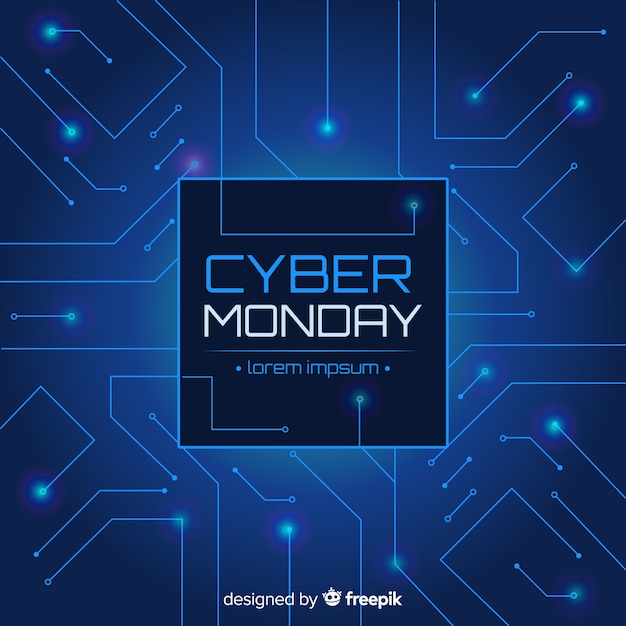 Cyber-Montag-Verkaufshintergrund-Neonart