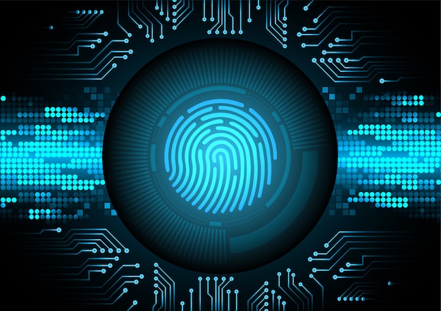 Cyber-sicherheitshintergrund des fingerabdrucknetzwerks.